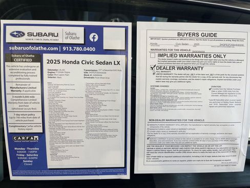 Used 2025 Honda Civic LX image 26