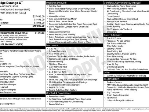 Used 2017 Dodge Durango GT w/ Nav & Power Liftgate Group image 6