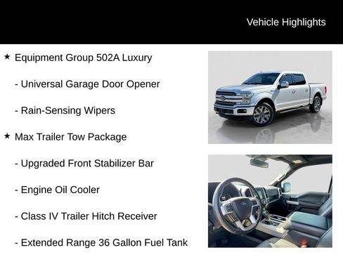 Used 2019 Ford F150 Lariat w/ Equipment Group 502A Luxury AWD/4WD image 16