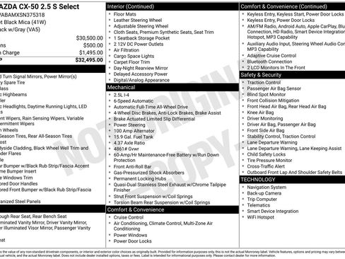 Certified 2025 MAZDA CX-50 AWD 2.5 S w/ Select Package image 35