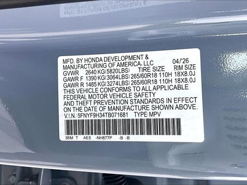 New 2026 Honda Passport RTL image 8