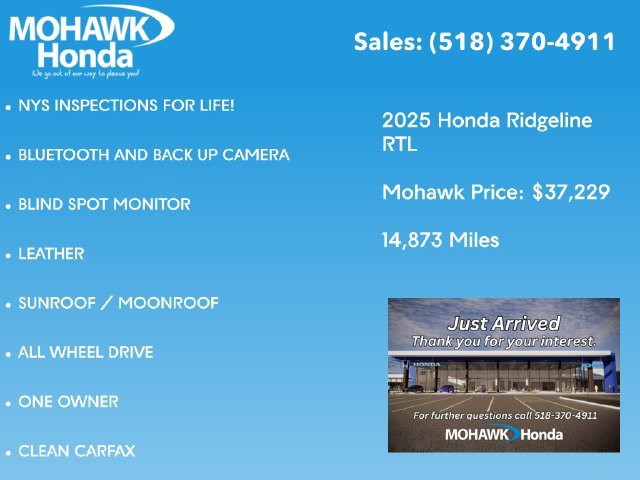 Used 2025 Honda Ridgeline RTL image 2