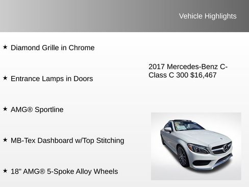 Used 2017 Mercedes-Benz C 300 Coupe w/ Premium 1 Package image 16