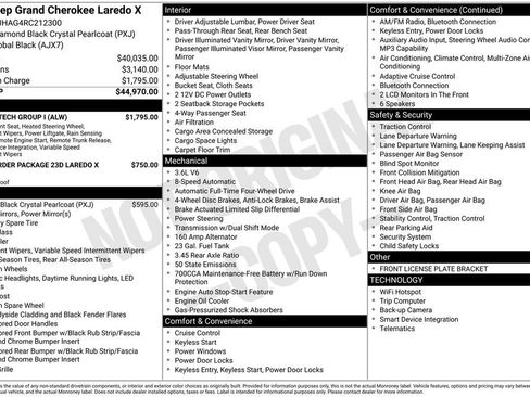 Certified 2024 Jeep Grand Cherokee Laredo X w/ Luxury Tech Group I AWD/4WD image 41