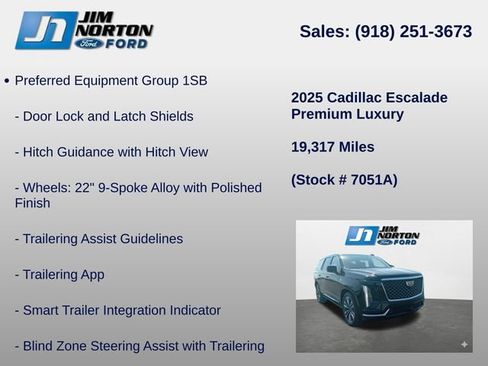 Used 2025 Cadillac Escalade Premium Luxury w/ Touring Package AWD/4WD image 14