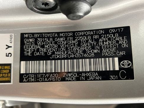 Used 2017 Toyota Prius Two w/ Prius Two Safety Plus Package image 31