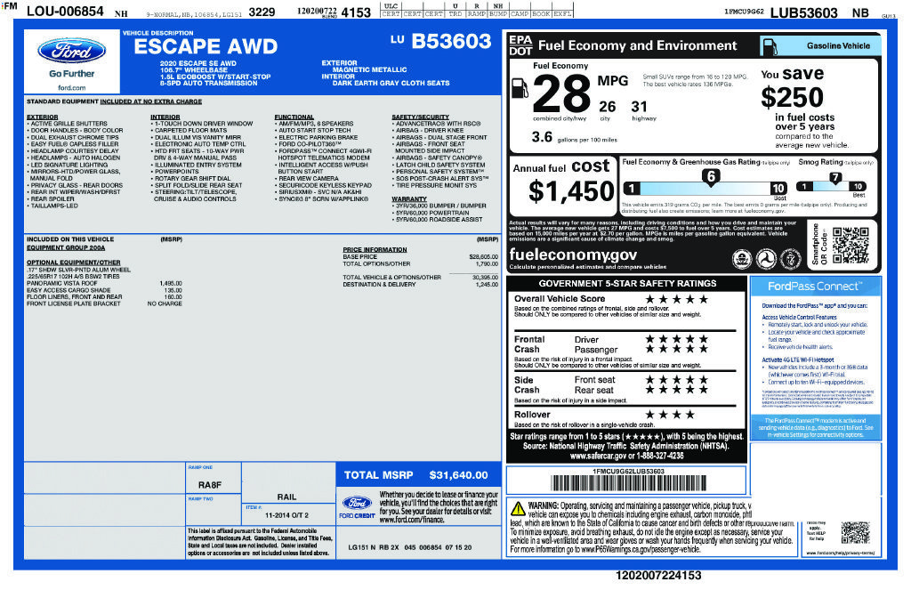 Used 2020 Ford Escape SE AWD/4WD image 3