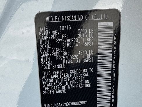 Used 2017 Nissan Armada SL w/ Moonroof Package image 31