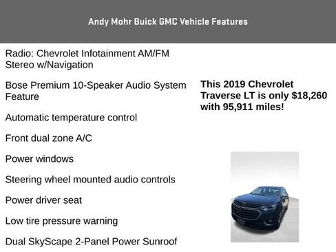 Used 2019 Chevrolet Traverse LT w/ LT Premium Package FWD image 12