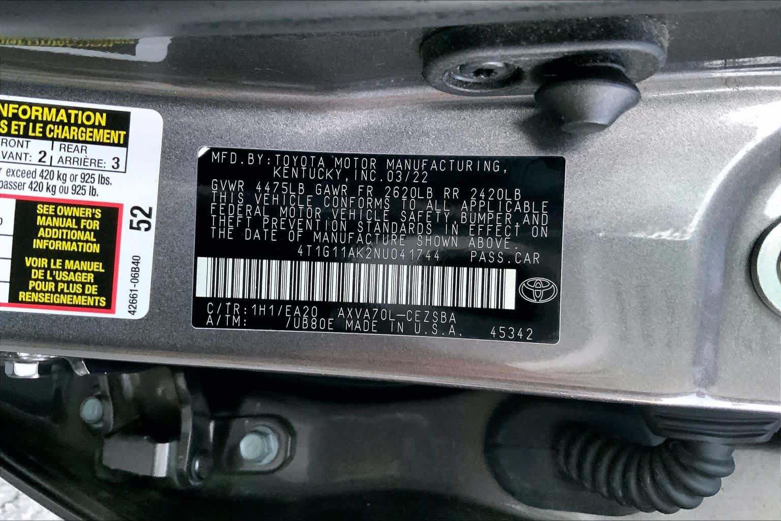 Used 2022 Toyota Camry SE FWD image 29