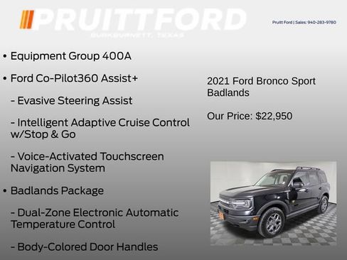 Used 2021 Ford Bronco Sport Badlands w/ Badlands Package AWD/4WD image 7