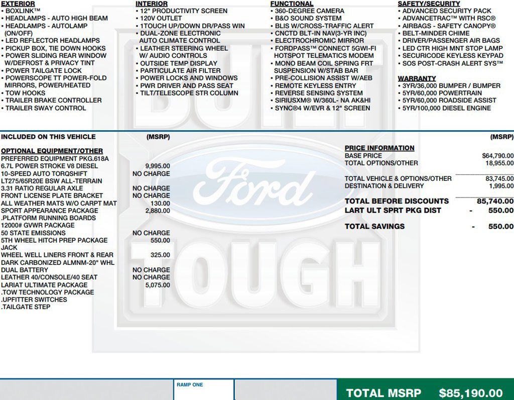 Used 2023 Ford F350 Lariat w/ Lariat Ultimate Package AWD/4WD image 2