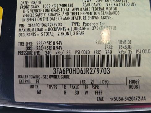 Used 2018 Ford Fusion SE w/ Equipment Group 201A FWD image 35