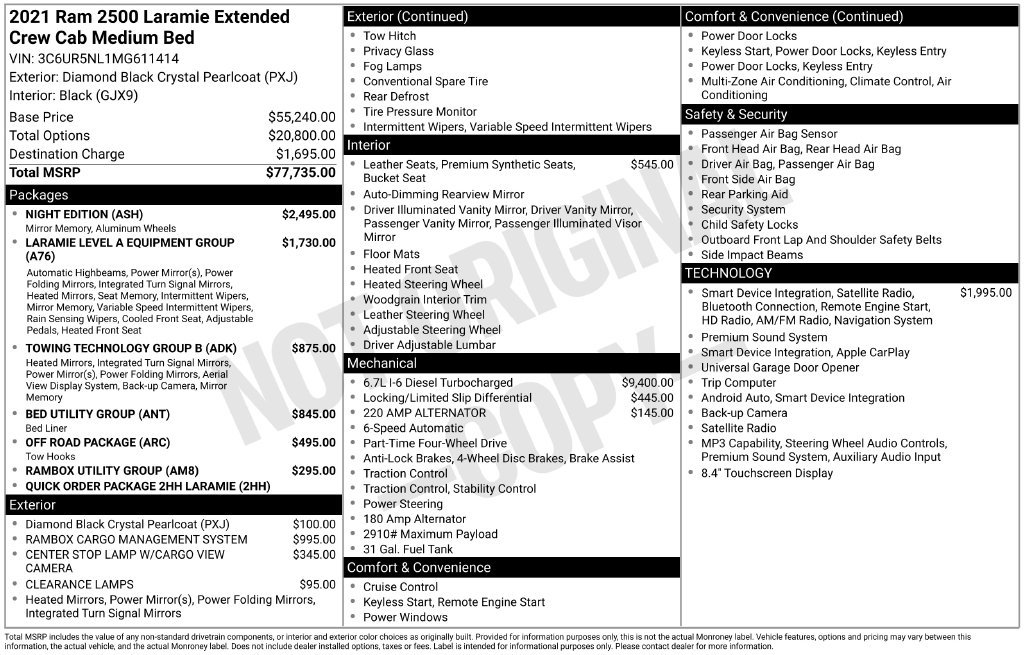 Used 2021 RAM 2500 Laramie w/ Night Edition AWD/4WD image 12