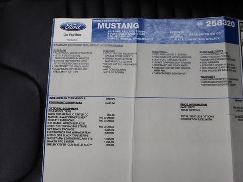 Used 2014 Ford Mustang Shelby GT500 w/ Equipment Group 821A image 49