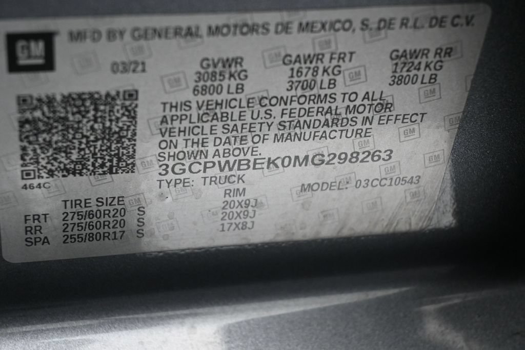 Used 2021 Chevrolet Silverado 1500 Custom RWD image 20