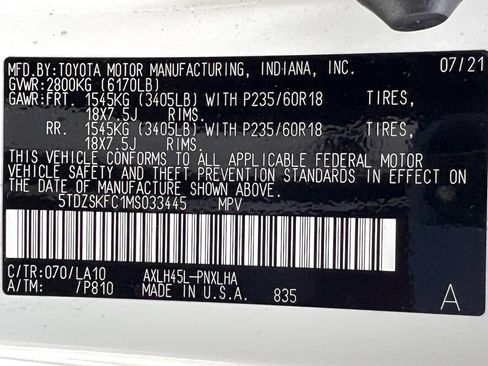Used 2021 Toyota Sienna Limited AWD/4WD image 26