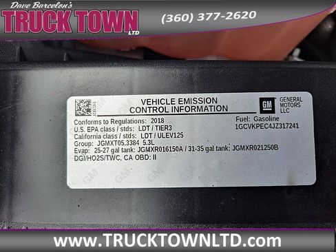 Used 2018 Chevrolet Silverado 1500 Custom w/ LPO, Black Pack image 11