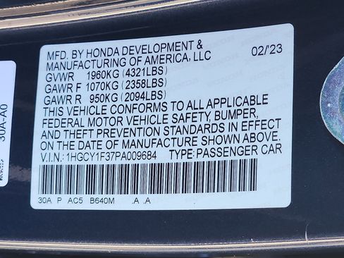 Used 2023 Honda Accord EX image 54