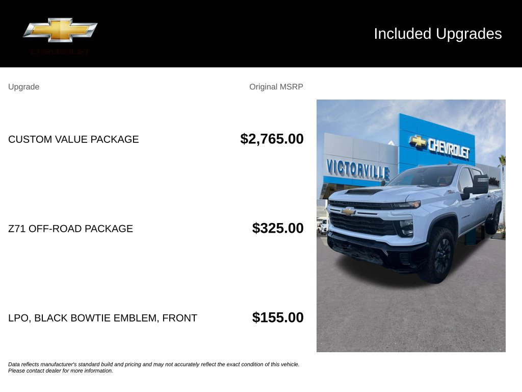 Used 2024 Chevrolet Silverado 2500 Custom w/ Custom Value Package AWD/4WD image 3