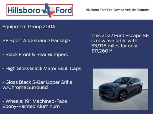 Used 2022 Ford Escape SE w/ SE Sport Appearance Package image 3