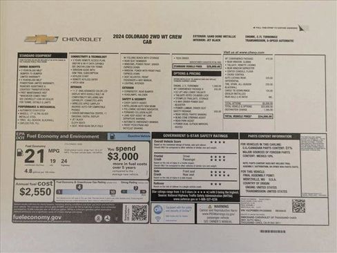 Used 2024 Chevrolet Colorado W/T w/ WT Convenience Package II RWD image 24