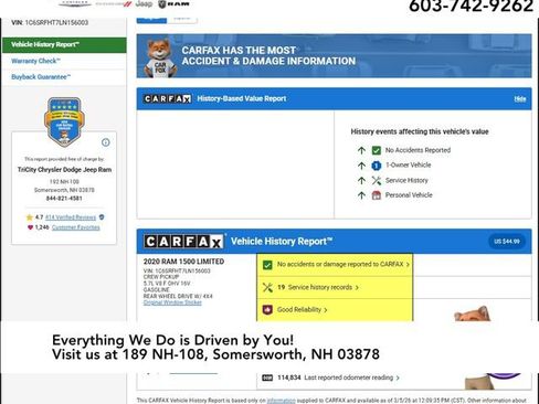 Used 2020 RAM 1500 Limited w/ Black Appearance Package image 14