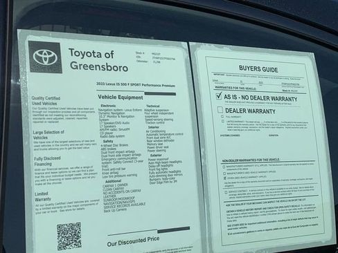 Used 2023 Lexus IS 500 w/ Accessory Package 2 RWD image 37