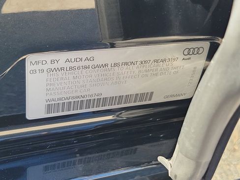 Used 2019 Audi A8 L 3.0T w/ Executive Package image 31