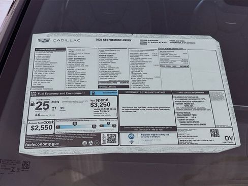 New 2025 Cadillac CT4 Premium Luxury AWD/4WD image 20