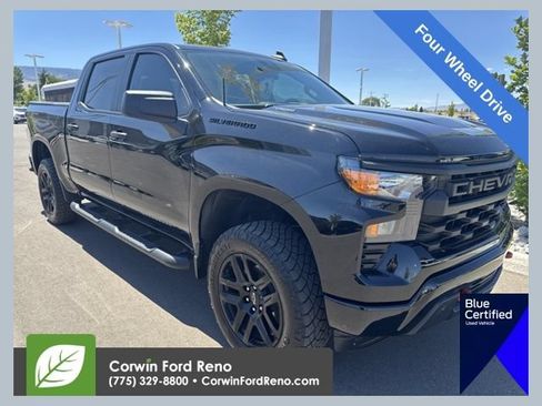 Used 2024 Chevrolet Silverado 1500 Custom w/ Turbomax Blackout Package AWD/4WD image 1
