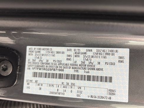 Certified 2025 Ford F150 Raptor AWD/4WD image 9
