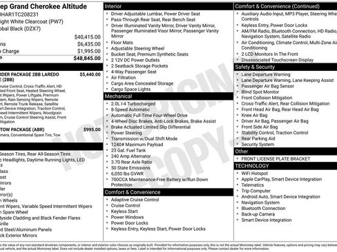 New 2026 Jeep Grand Cherokee Altitude AWD/4WD image 28
