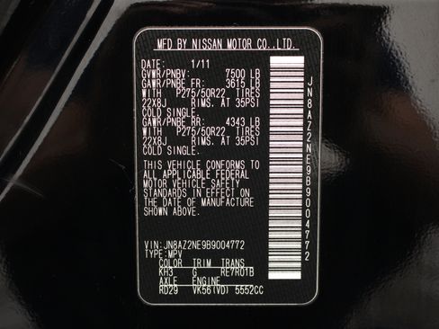 Used 2011 INFINITI QX56 4WD w/ Deluxe Touring Pkg image 44