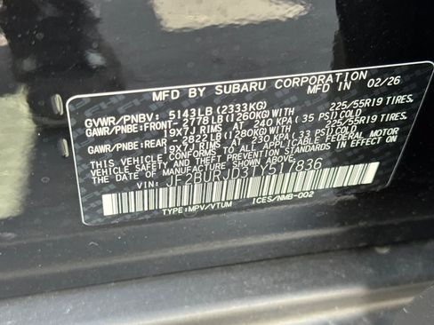 New 2026 Subaru Outback Touring XT AWD/4WD image 33