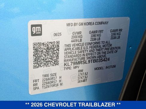 New 2026 Chevrolet TrailBlazer LT w/ LT Cold Weather Package image 36