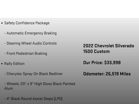 Used 2022 Chevrolet Silverado 1500 Custom w/ Rally Edition AWD/4WD image 28