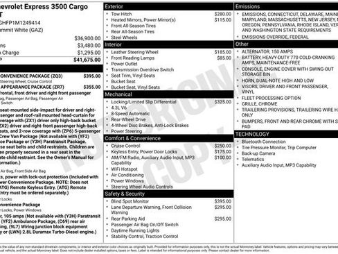 Used 2021 Chevrolet Express 3500 Work Van w/ Driver Convenience Package image 7