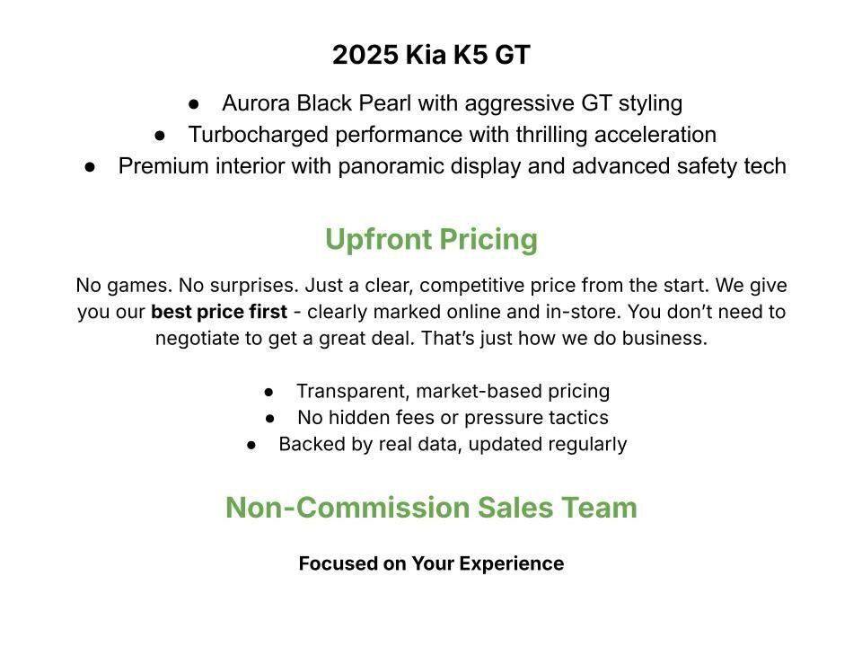 Used 2025 Kia K5 GT w/ GT1 Package FWD image 3