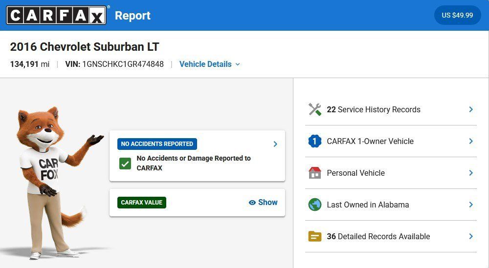 Used 2016 Chevrolet Suburban LT w/ Max Trailering Package RWD image 7
