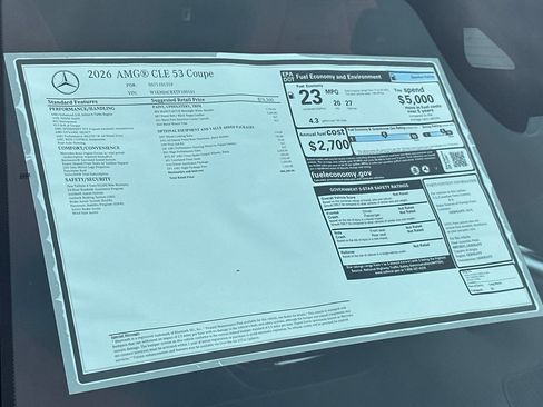 New 2026 Mercedes-Benz CLE 53 AMG 4MATIC Coupe image 29