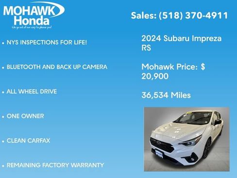 Used 2024 Subaru Impreza RS AWD/4WD image 7