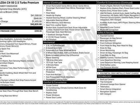 Certified 2025 MAZDA CX-50 AWD 2.5 Turbo w/ Weather Package image 6