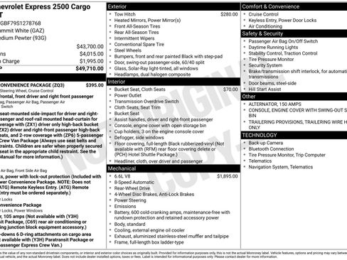 New 2025 Chevrolet Express 2500 Extended w/ Driver Convenience Package image 3