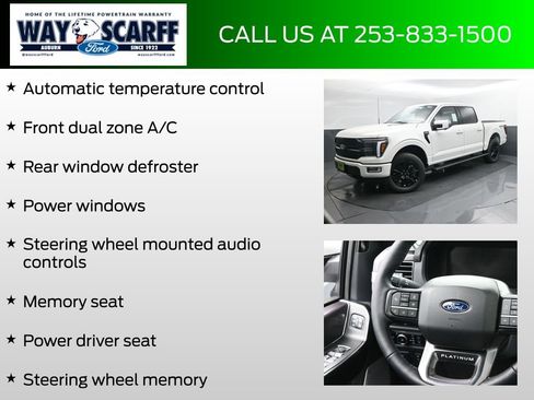 New 2025 Ford F150 Platinum w/ Equipment Group 702A High image 12