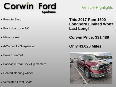 Used 2017 RAM 1500 Limited AWD/4WD image 6