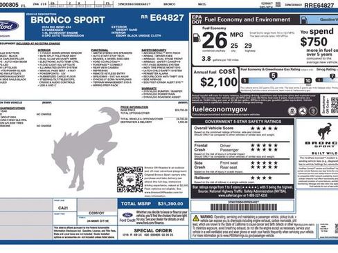Used 2024 Ford Bronco Sport Big Bend AWD/4WD image 15