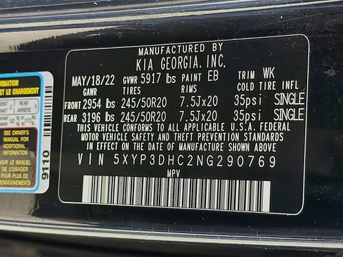 Used 2022 Kia Telluride EX w/ EX Premium Package AWD/4WD image 46