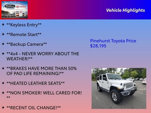 Used 2018 Jeep Wrangler Unlimited Sahara AWD/4WD image 31