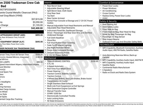 Used 2015 RAM 2500 Tradesman w/ Chrome Appearance Group AWD/4WD image 1